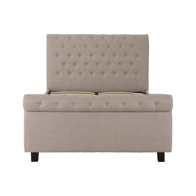 Premier Housewares Orlando Light Grey Ottoman Double Bed