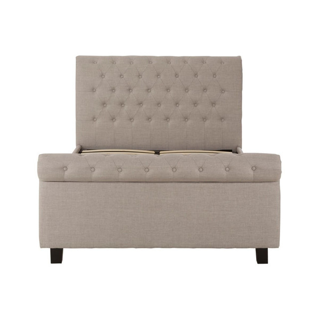 Premier Housewares Orlando Light Grey Ottoman King Bed