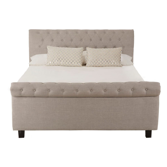 premier housewares Orlando Light Grey Ottoman King Bed