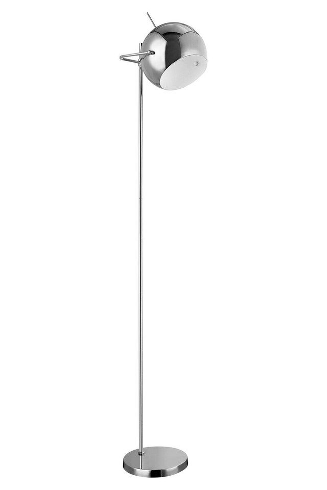 Premier Housewares Osborn Chrome And White Inside Floor Lamp