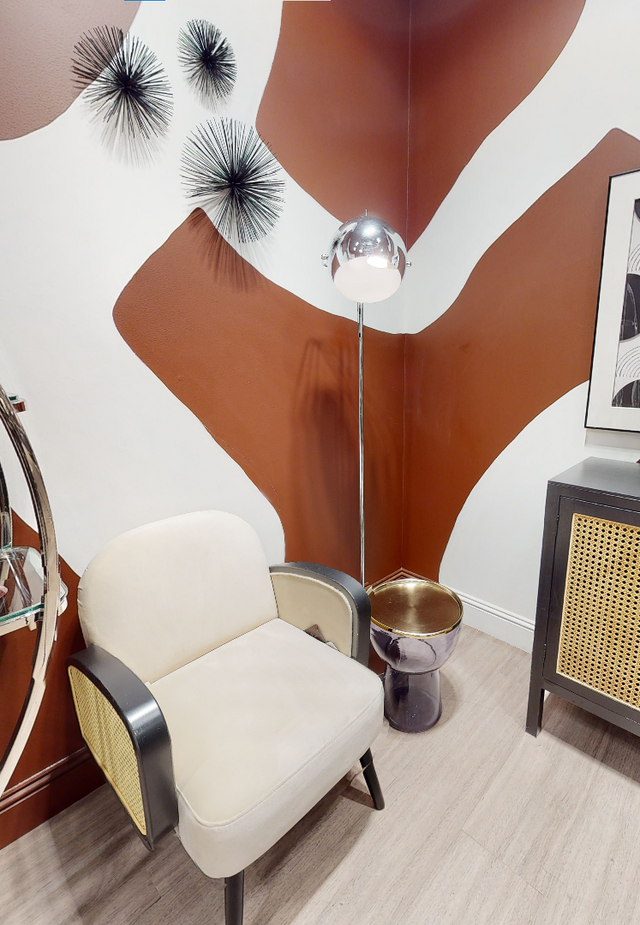 Premier Housewares Osborn Chrome And White Inside Floor Lamp
