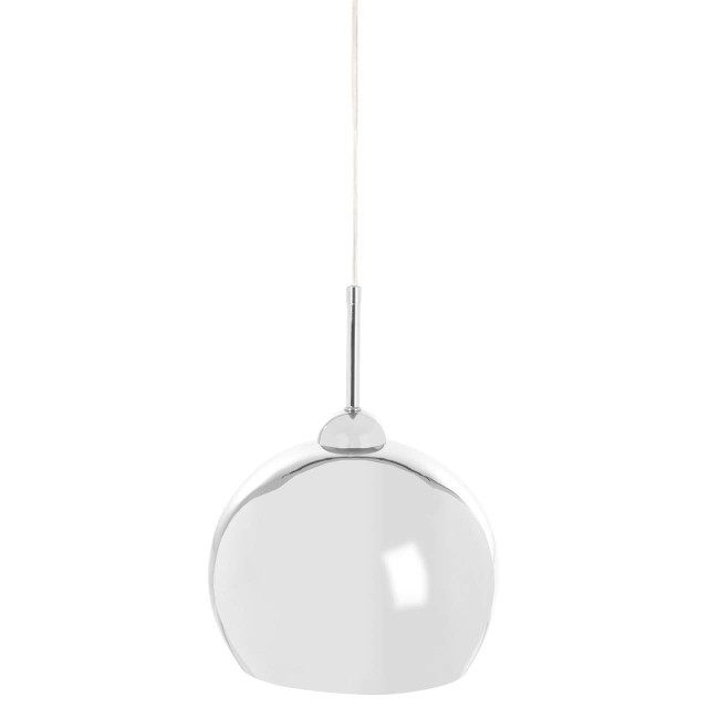 Premier Housewares Osborn Chrome And White Inside Pendant Light