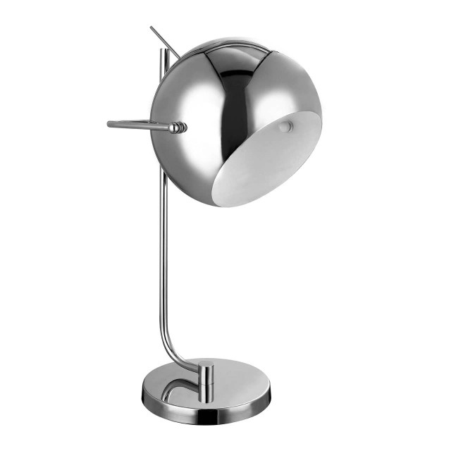Premier Housewares Osborn Chrome And White Inside Table Lamp