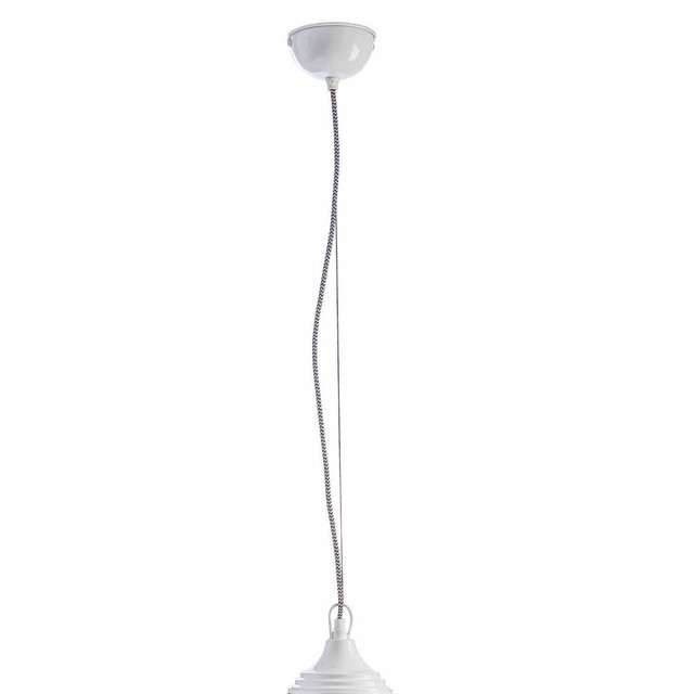 Premier Housewares Oslo Large White Bell Shaped Pendant Light
