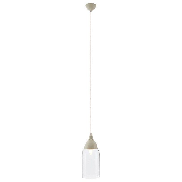 premier housewares Oslo White Glass and Iron Pendant Light