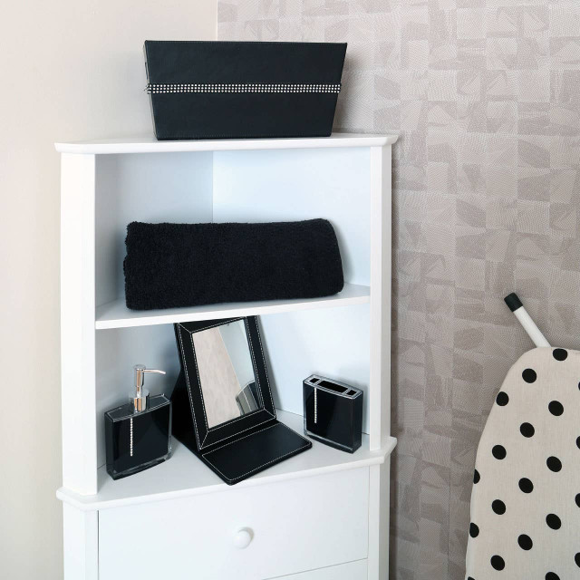 Premier Housewares Oui Black Faux Leather Rectangular Storage Basket