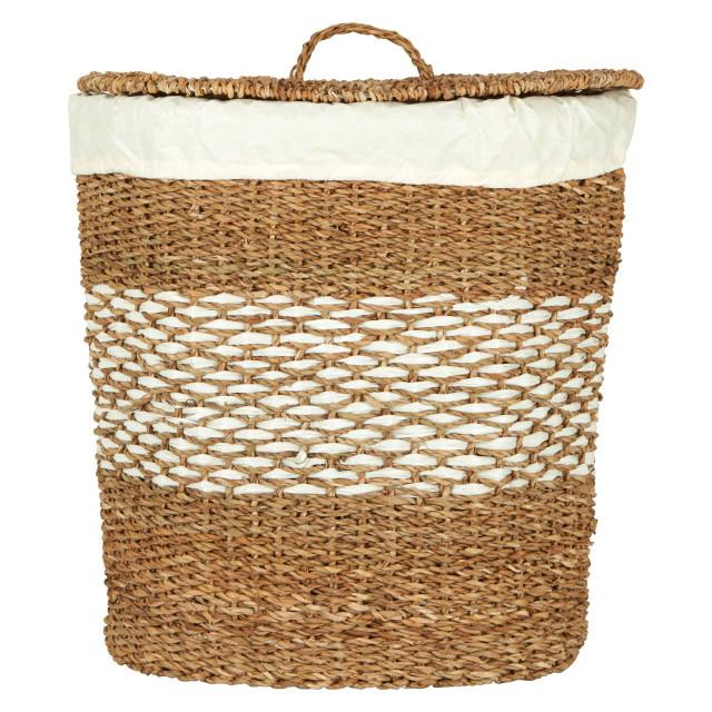 premier housewares Oval Multi Seagrass Basket with Lid