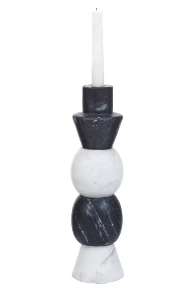 Premier Housewares Oxana Layered Marble Candle Holder