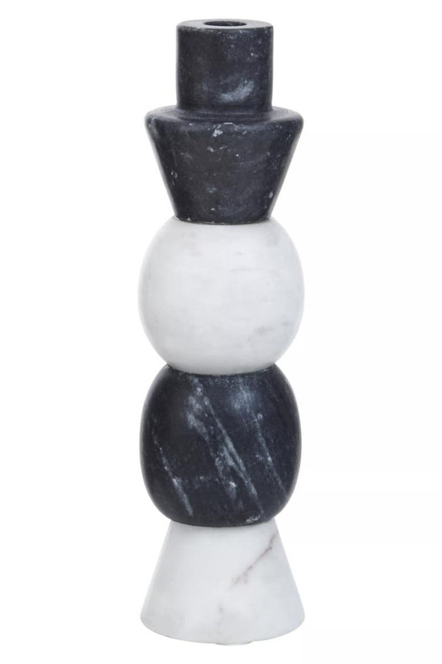 Premier Housewares Oxana Layered Marble Candle Holder