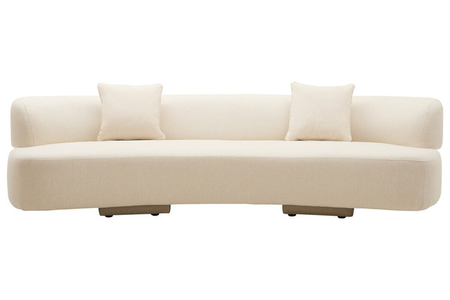 Premier Housewares Ozzano Cream Linen 3 Seater Sofa