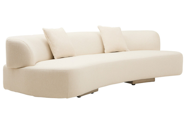 premier housewares Ozzano Cream Linen 3 Seater Sofa