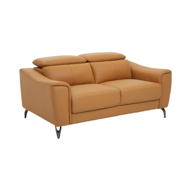 Premier Housewares Padua 2 Seater Camel Leather Sofa