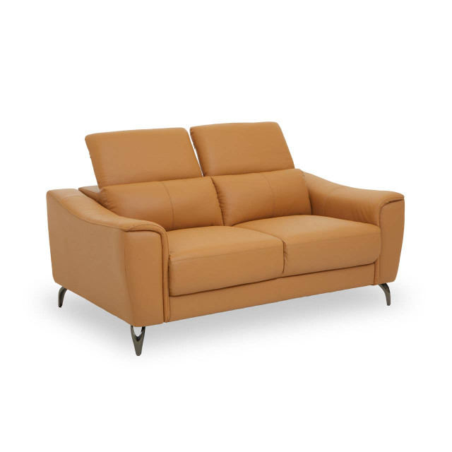 premier housewares Padua 2 Seater Camel Leather Sofa