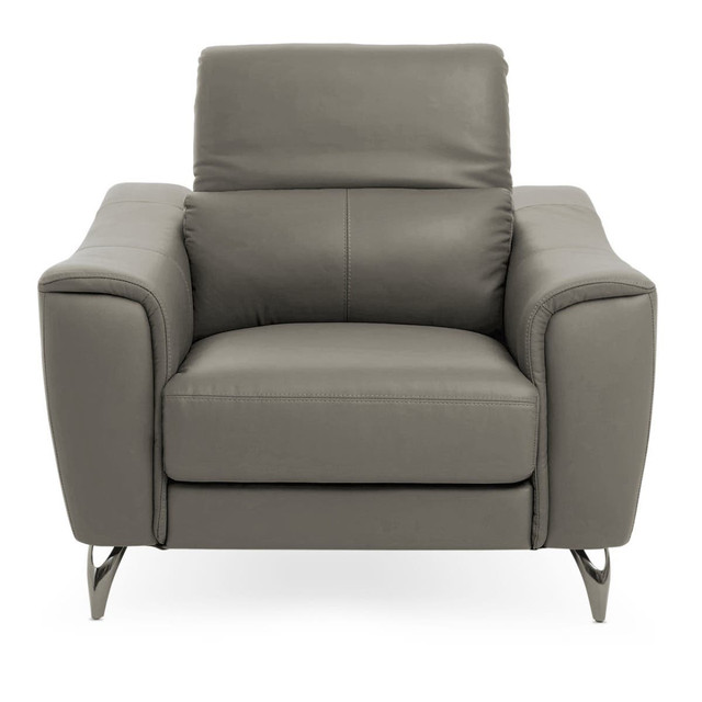 Premier Housewares Padua Grey Finish Leather Armchair