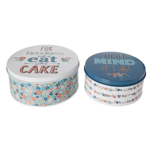 Premier Housewares Paice Pretty Things Set Of 2 Round Cake Tins