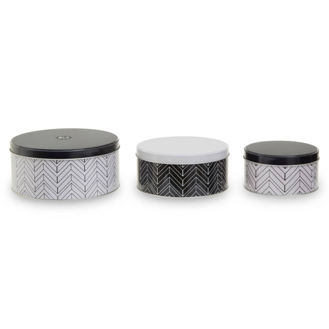 Premier Housewares Paice Set Of Three Urban Storage Tins