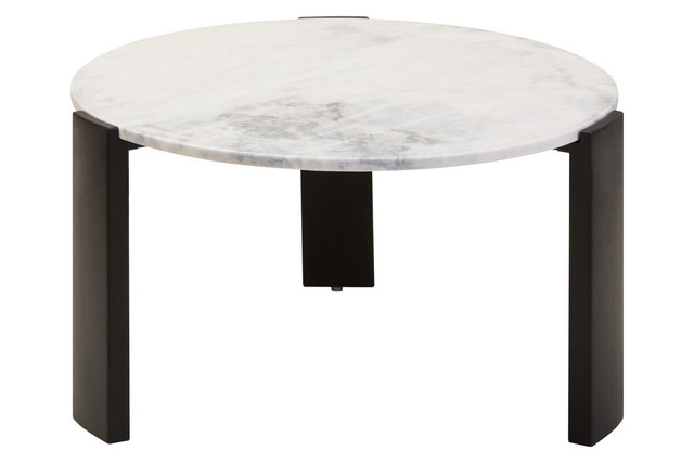 Premier Housewares Palermo Round White Marble Top Large Coffee Table