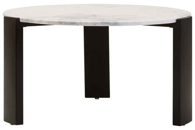 Premier Housewares Palermo Round White Marble Top Large Coffee Table