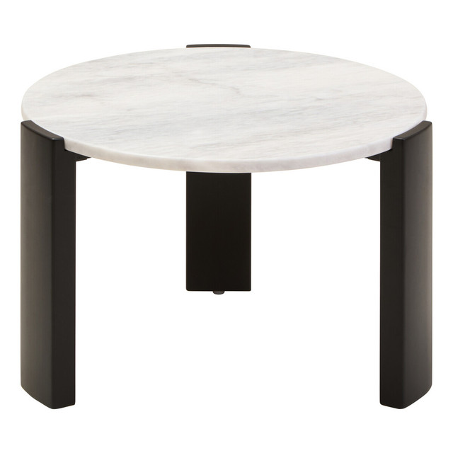 Premier Housewares Palermo Round White Marble Top Small Coffee Table