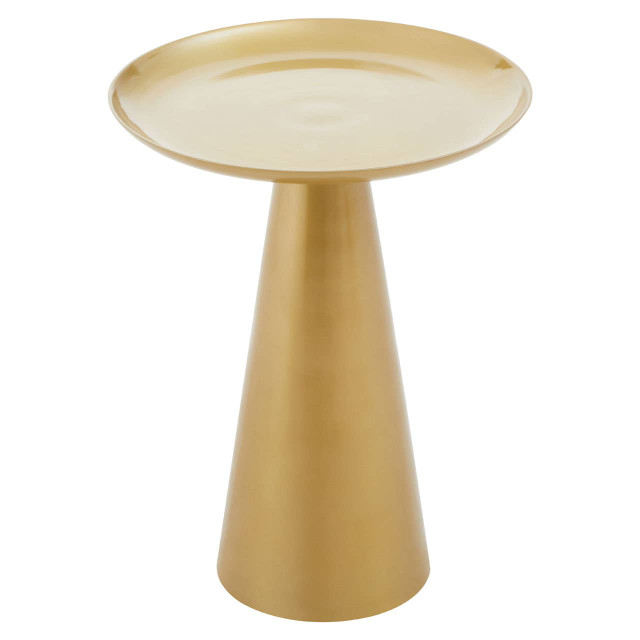 Premier Housewares Pali Gold Finish Round Side Table