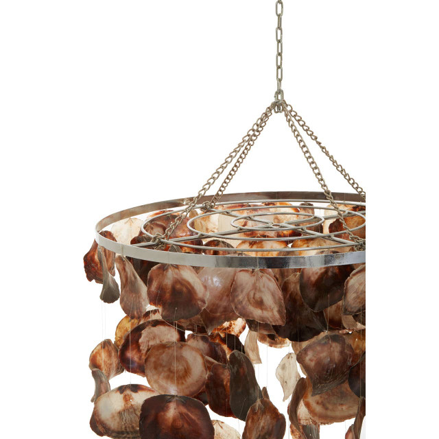 Premier Housewares Palu Natural Shell Abstract Pendant Shade