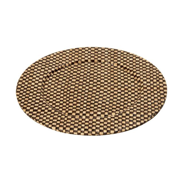 Premier Housewares Pandanus Black And Natural Charger Plate