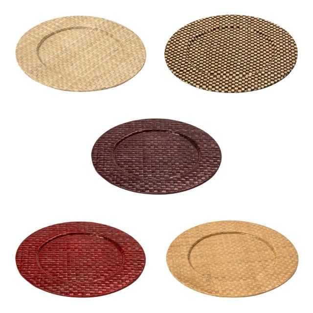 Premier Housewares Pandanus Black And Natural Charger Plate