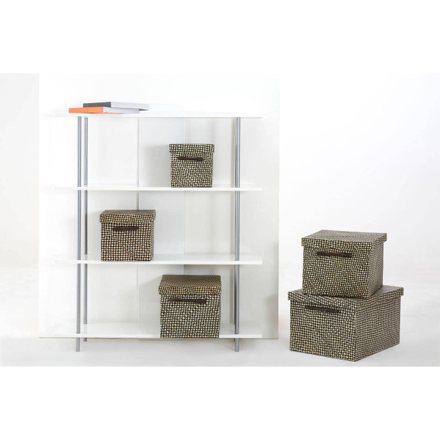 Premier Housewares Pandanus Black Natural Storage Boxes