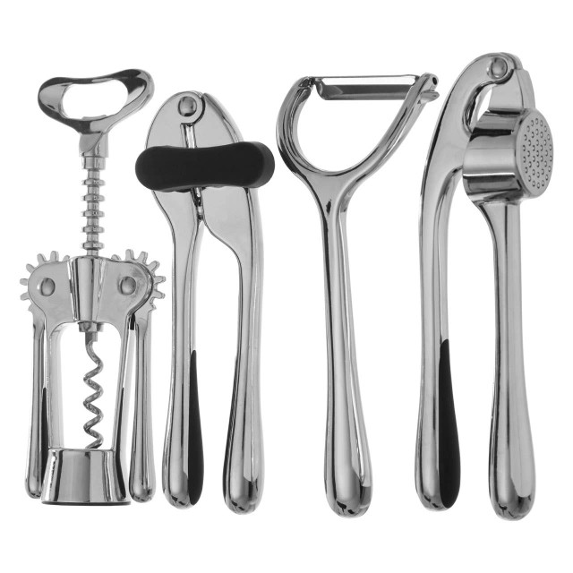 Premier Housewares Paragon 5 Piece Chrome Finish Kitchen Gadget Set