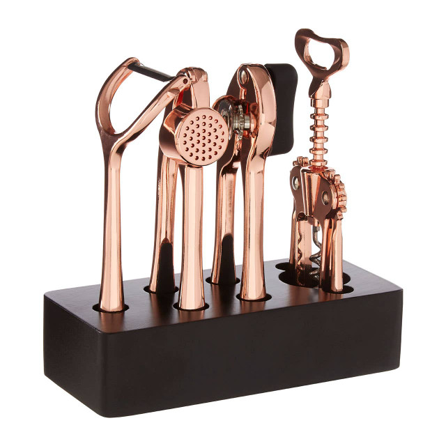 Premier Housewares Paragon 5 Piece Rose Gold Kitchen Gadget Set