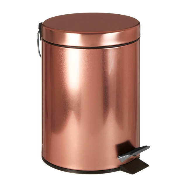 Premier Housewares Parker Rose Gold Finish 5 Litre Pedal Bin