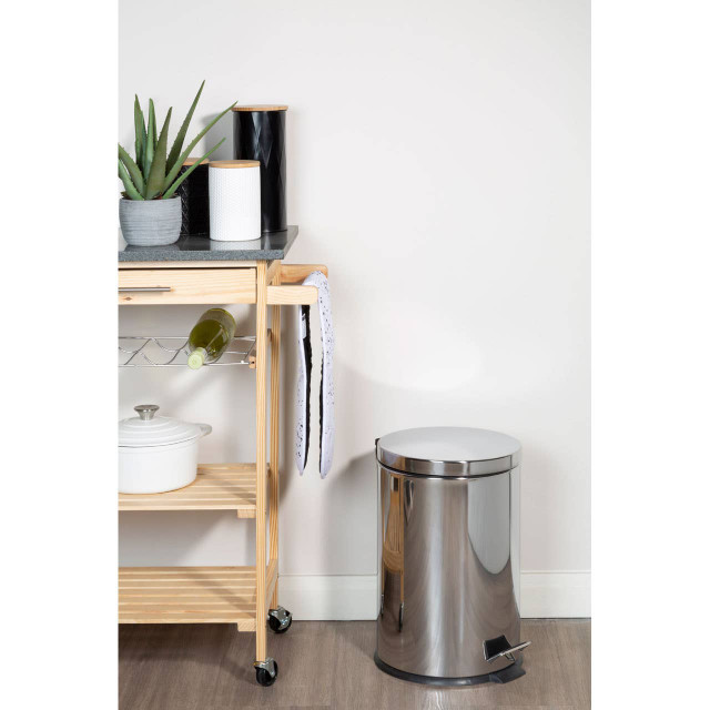 Premier Housewares Parker Stainless Steel 20 Litre Pedal Bin