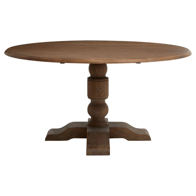 premier housewares Parkside Dark Oak Wood Round Dining Table