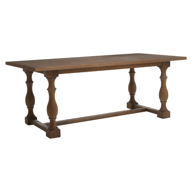 Premier Housewares Parkside Oak Wood Rectangular Dining Table