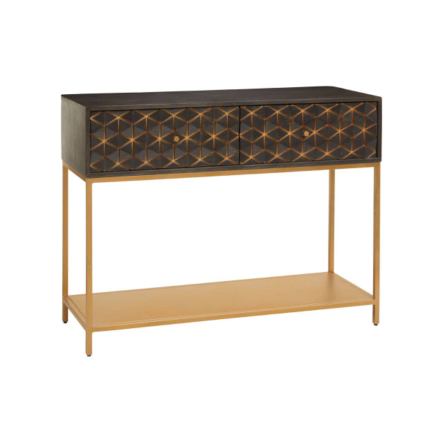 Premier Housewares Patna Grey Mango Wood Console Table
