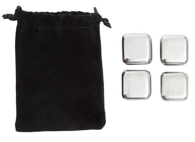 premier housewares Patrin Set Of 4 Stainless Steel Whisky Stones