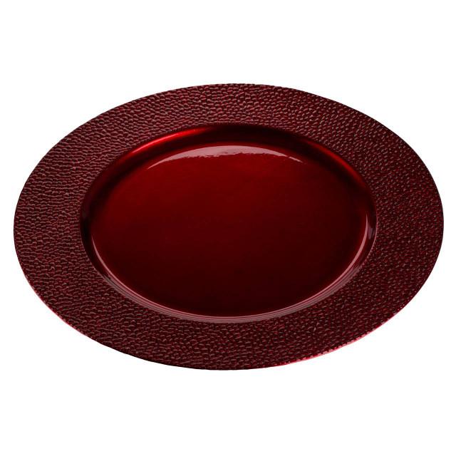 Premier Housewares Paxton Red Pebble Effect Charger Plate