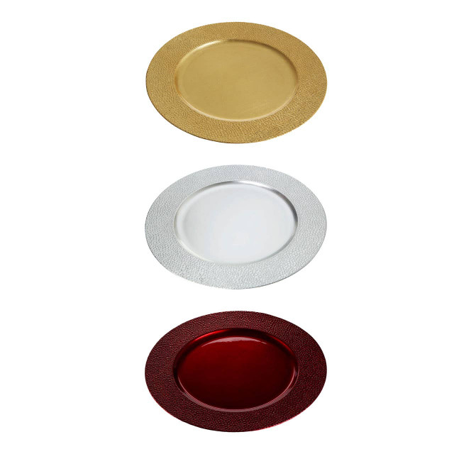 Premier Housewares Paxton Red Pebble Effect Charger Plate