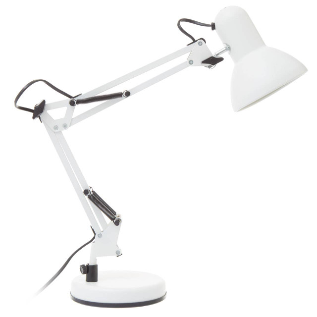 Premier Housewares Payton Studio Matte White Metal Lamp
