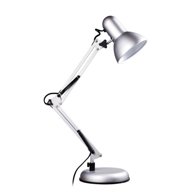 Premier Housewares Payton Studio Silver Grey Desk Lamp