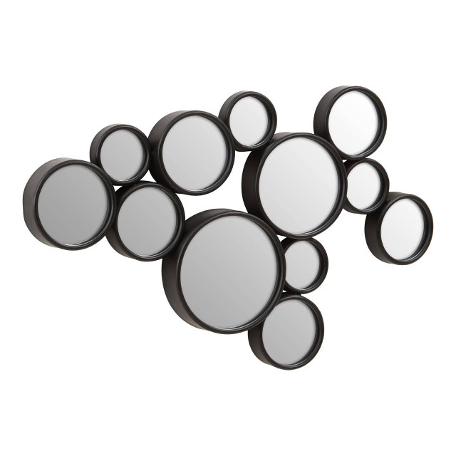 Premier Housewares Persephone Black Multi Circles Wall Mirror
