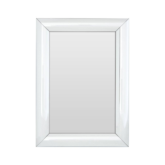 Premier Housewares Petillo Thick Silver Frame Rectangular Wall Mirror