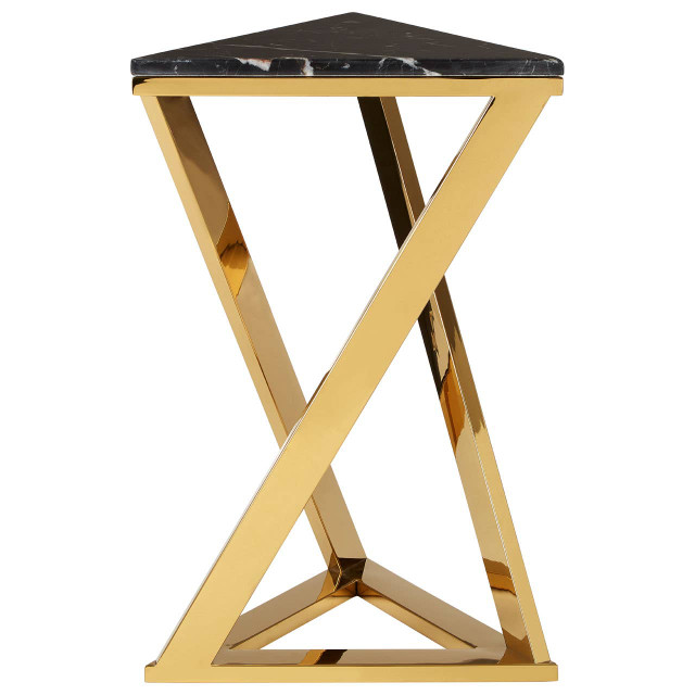 Premier Housewares Piermount Black And Gold End Table