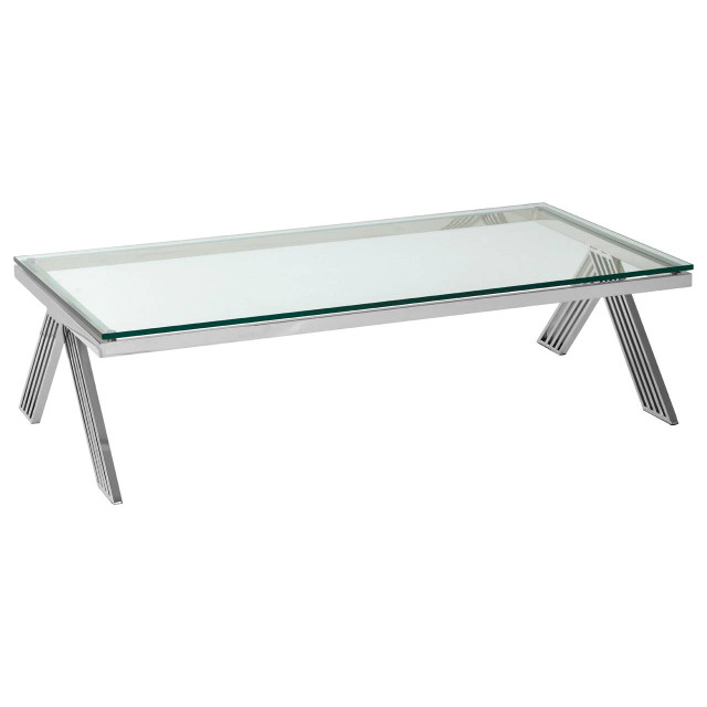 Premier Housewares Piermount Clear Glass Coffee Table