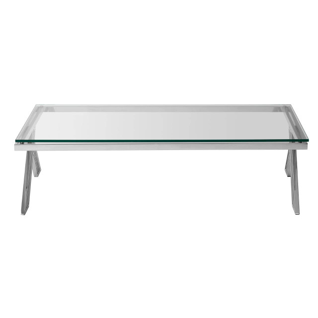 Premier Housewares Piermount Clear Glass Coffee Table