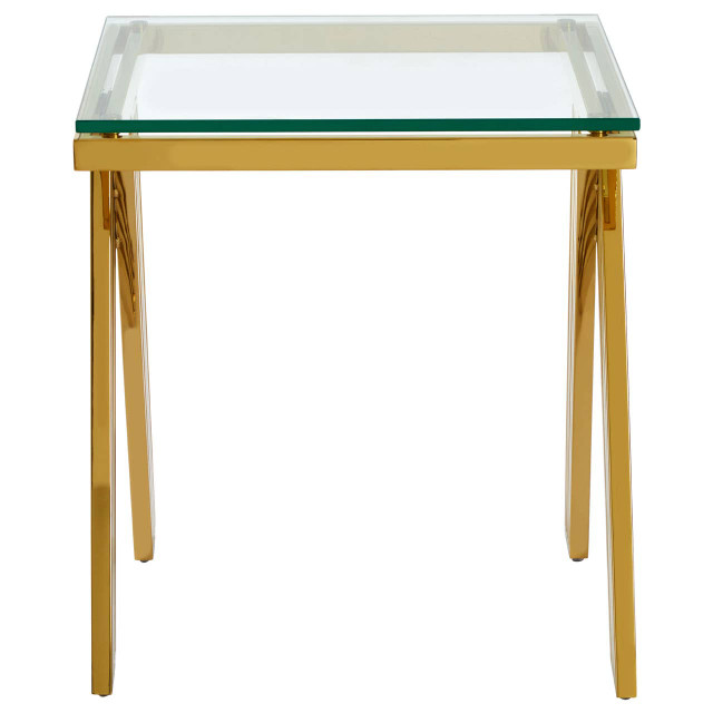 Premier Housewares Piermount Gold Finish Side Table
