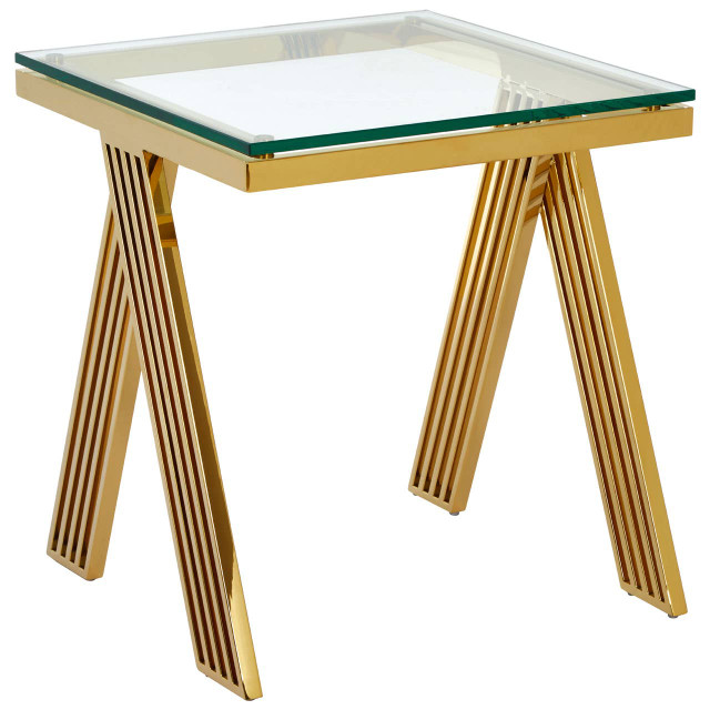 premier housewares Piermount Gold Finish Side Table