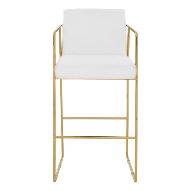 premier housewares Piermount Mink Velvet And Gold Bar Stool