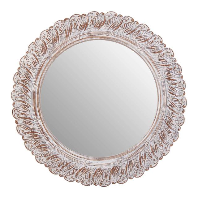 premier housewares Plume Antique Grey Acanthus Leaf Wall Mirror