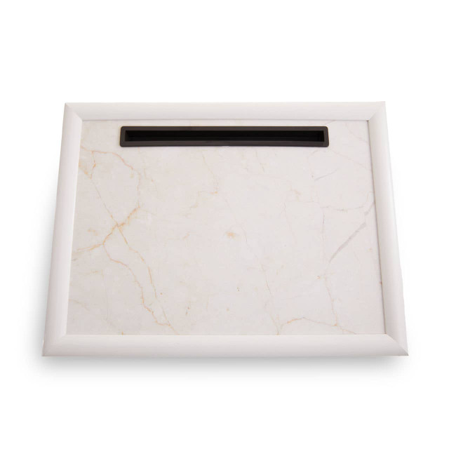 Premier Housewares Portada Ecru Marble Lap Tray With Ipad Holder